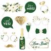 Green Hot Stamping Diamond Wedding Party Bride-to-Be 12-Piece Photo Prop Set