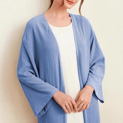 Саудовское женское арабское длинное платье: Однотонный свободный халат на все сезоны