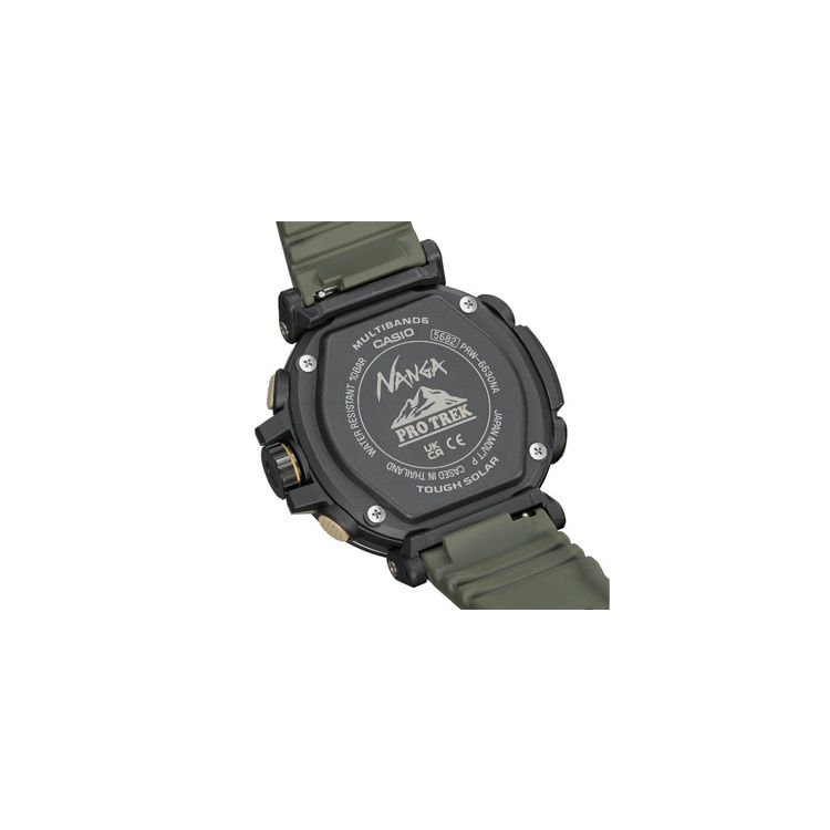 Casio Pro Trek Series Nanga Collaboration 1000m Waterproof Solar Quartz Movement Resin Strap Men watches Black PRW-6630NA-1A3JR