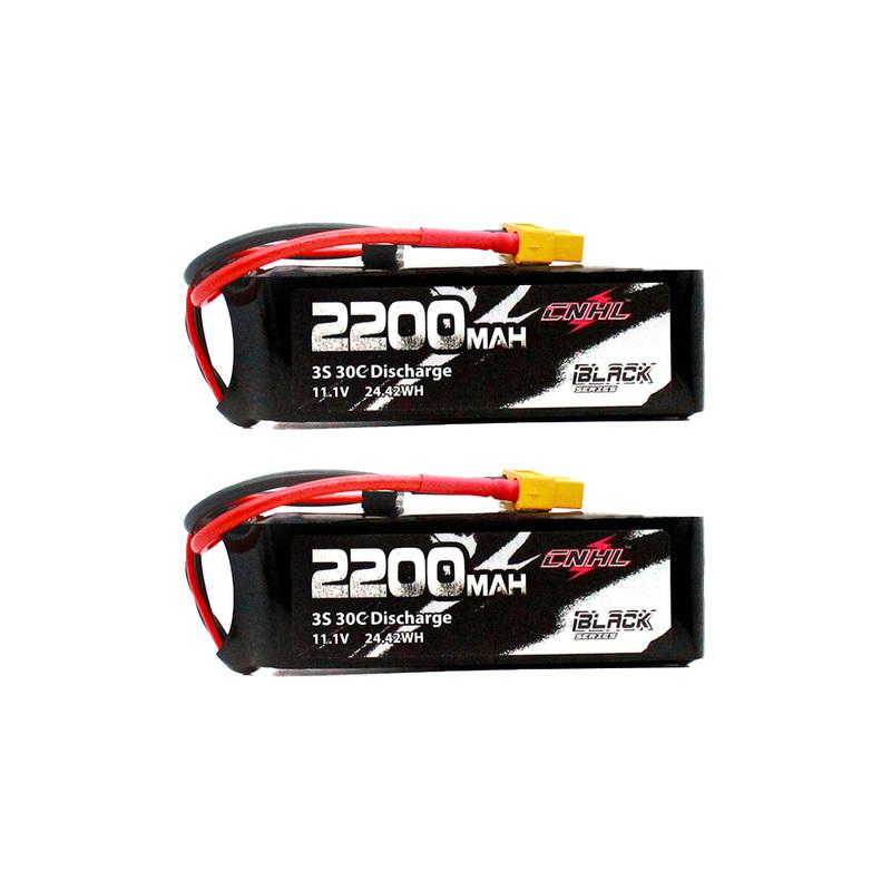 2 упаковки CNHL Черная серия 2200 мАч 3S 11,1 В 30C LiPo аккумулятор с разъемом XT60 для RC автомобиля, самолета, LiPo аккумулятор