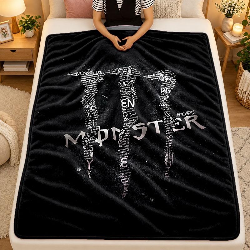 Фланелевое одеяло Monster Energy Теплое Мягкое Плед для Использования в Помещении на Диване Кровати Гостиной