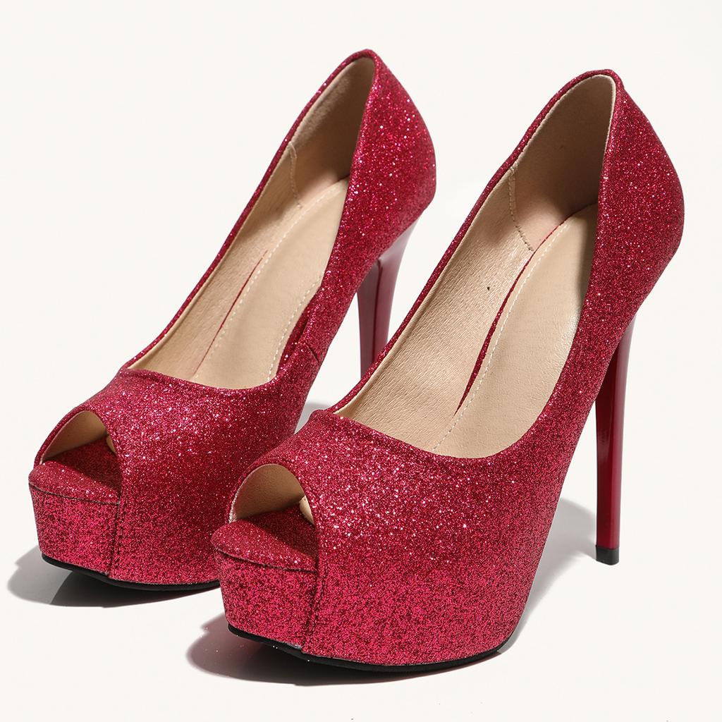 Весна и лето новые туфли на высоком каблуке с пайетками и блестками, водонепроницаемая платформа, свадебные туфли, сценический наряд, подиум, ночной клуб