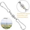 12Pcs Spinning Clips Dual-Clip Versatile Stainless Steel Plants Pots Swivel Hooks for Hanging Windsock