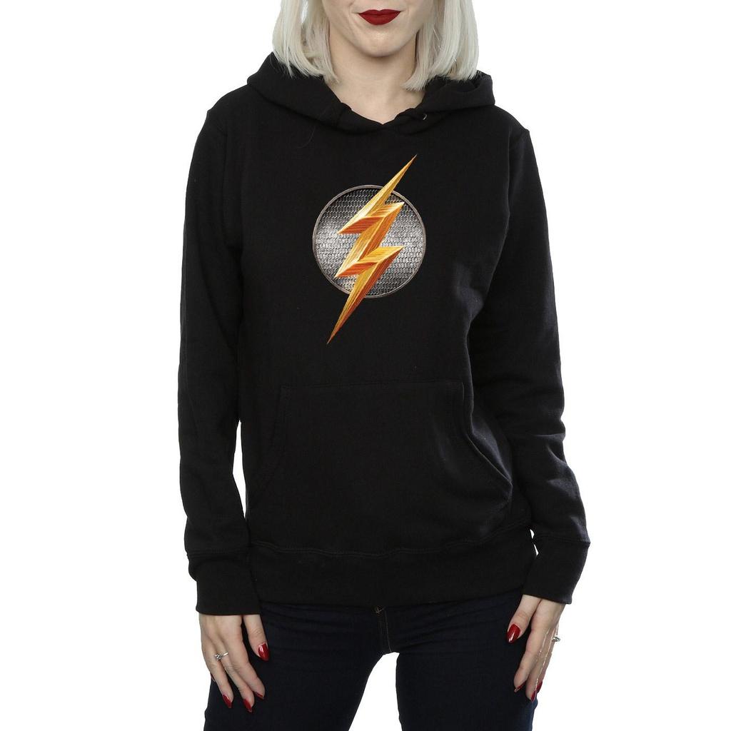 DC Comics Womens/Ladies Justice League Movie Flash Emblem Hoodie