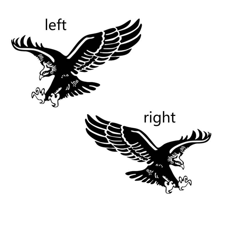 1 шт. Светоотражающая наклейка с изображением орла, виниловая наклейка для автомобиля, наклейка на дверь автомобиля, капот, наклейка для стайлинга автомобилей влево и вправо