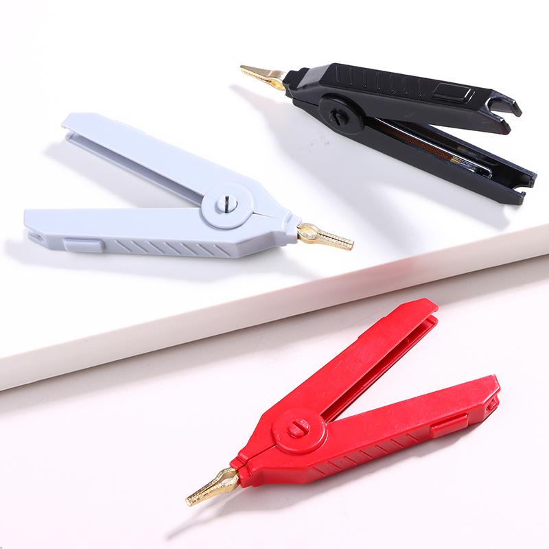 1Pc Alligator Clip 90Mm Kelvin Copper Gold Plate Clip Lcr Test Clip Duckbill Clip For Precision Electrical Instrument Tool