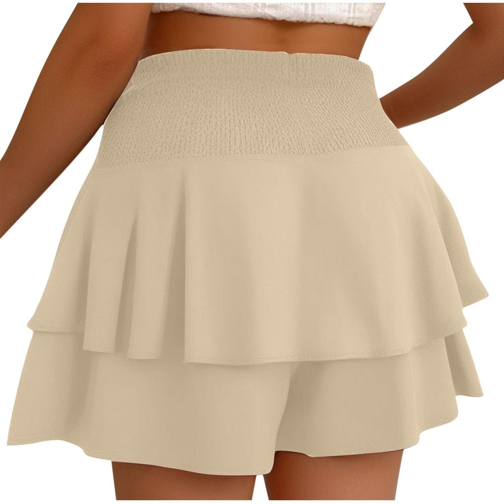 Женские модные повседневные шорты с высокой талией и кружевом с эластичной резинкой на талии