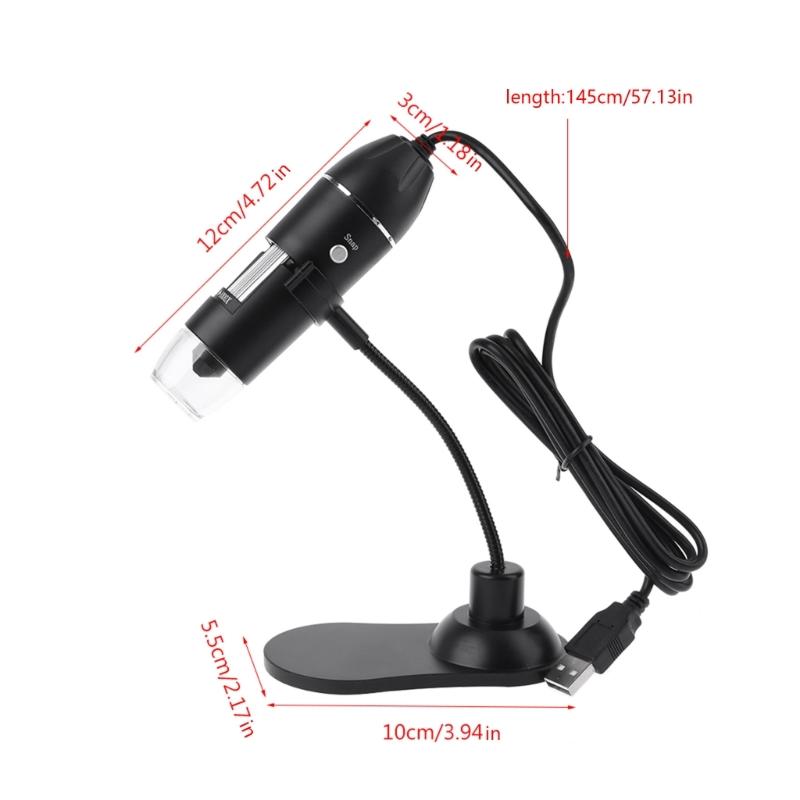Цифровой микроскоп ручной USB для HD-инспекционной камеры с увеличением 0-1000x и регулируемой подставкой для Windows