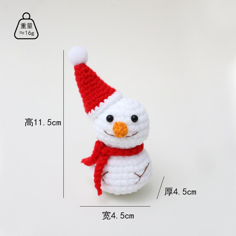 Custom Santa Claus Cute Handheld Cards Handmade Crochet Doll Decorative for Christmas Amigurumi Gifts