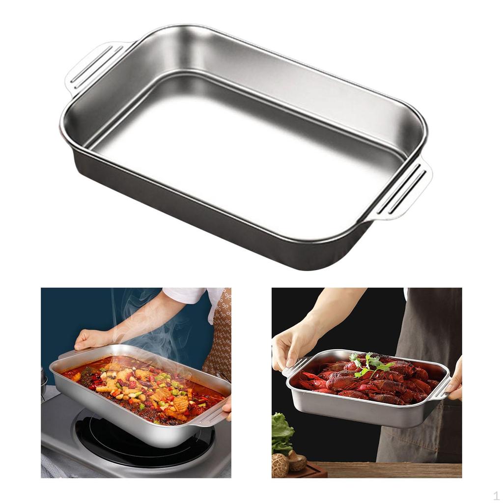 Сковорода для жарки рыбы, прямоугольная с ручками, матовая поверхность, изысканная поделка, прочная ржавчина