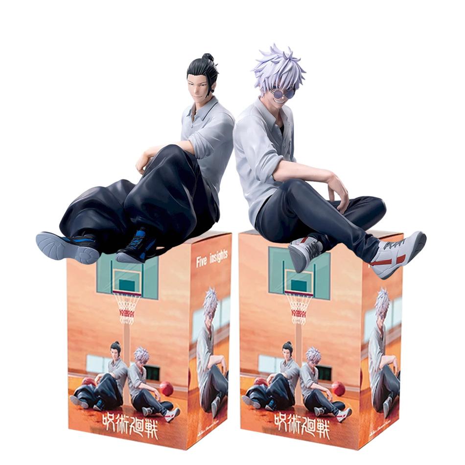 10CM Jujutsu Kaisen Animation Satoru Gojo & Geto Suguru Yumemirize Sitting Posture Action Figure Genuine Miniature Figurine Plaything