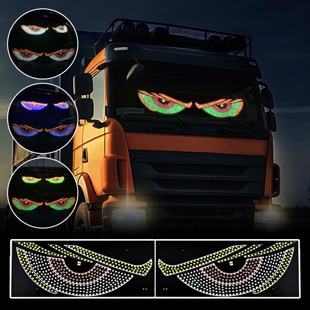 Светодиодная пиксельная панель с матрицей для грузовика Devil Eye, граффити, прокрутка текста, световая панель Devil Light Stickup Car Ey B8A2
