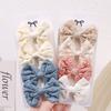 4Pcs/Set Sweet Hair Bows Hair Clip Children Lovely Bowknot Hair Pins for Baby Girls Hair Accessories Print Hollow Hairgripe Gift