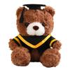 23/28cm Bachelor Bear Plush Toy Soft Bear Animal Doll Doctor Cap Graduation Bear Doll  Party Favors
