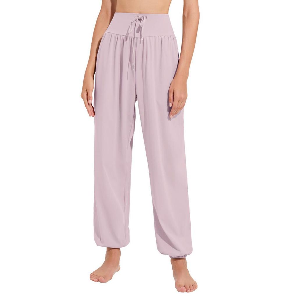 Женские летние быстросохнущие спортивные штаны для йоги и бега с широкими штанинами и расклешенным кроем