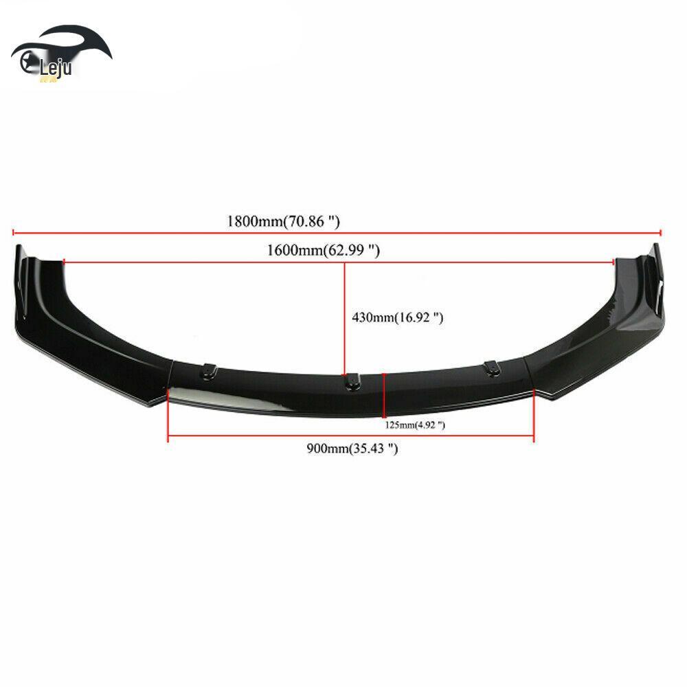 Комплект передних боковых сплиттеров для Volkswagen Scirocco R 2009-2015 (Набор из 3 предметов)