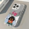 Милый такса собака любовь сердца чехол для телефона для iPhone 17 16 Pro 11 12 13 14 15 Pro Max 17 Air X XR XS 7 8 Plus задняя крышка-зеркало