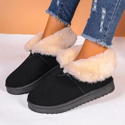 Модные женские зимние сапоги с круглым носком, элегантные, на низком каблуке, замшевые рабочие туфли для женщин, стильные, последнее предложение по акции.