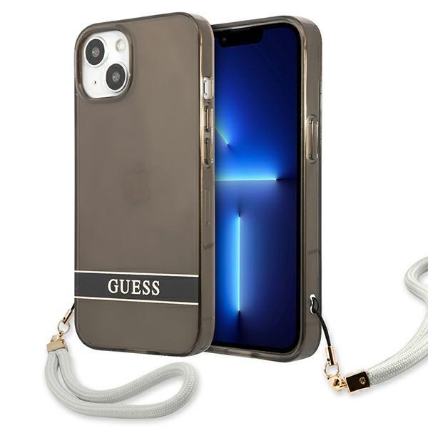 Guess Guhcp13Shtsgsk Iphone 13 Mini 5,4 Czarny/Black Hardcase Translucent Strap