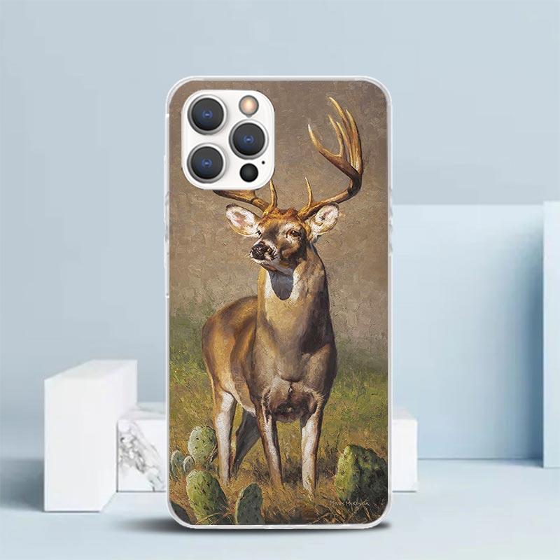 Deer Hunting Camo Phone Case For IPhone 16 17 Air 16E 15 14 Plus 13 Mini 12 11 Pro Max 7 8 + SE 2020 Soft TPU Back Cover 16 15 1