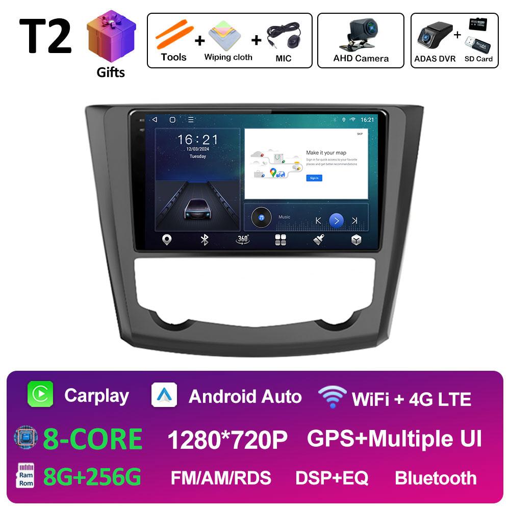 GPS-навигация Android14 для Renault Kadjar 2015 2016 2017 2018 2019 Беспроводная Carplay Автомагнитола QLED IPS Экран WIFI Аксессуары