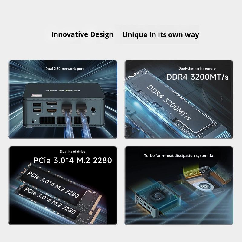 Мини-ПК GMKTEC M5 PLUS AMD Ryzen 7 5825U 16 ГБ DDR4 512 ГБ NVMe SSD WiFi 6E BT5.2 2,5G LAN Windows 11