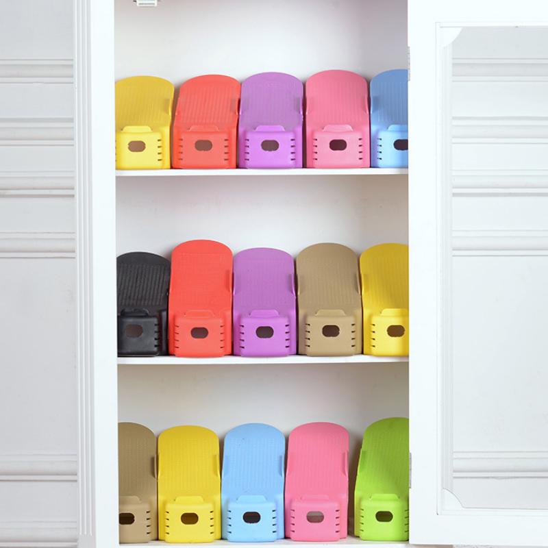 5 цветов, пластиковые полки для обуви, современная двойная чистка, подставка для хранения обувной коробки, полка