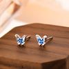 Blue Butterfly Earrings Versatile and Fresh Fairy Earrings Niche Design High-end Earrings