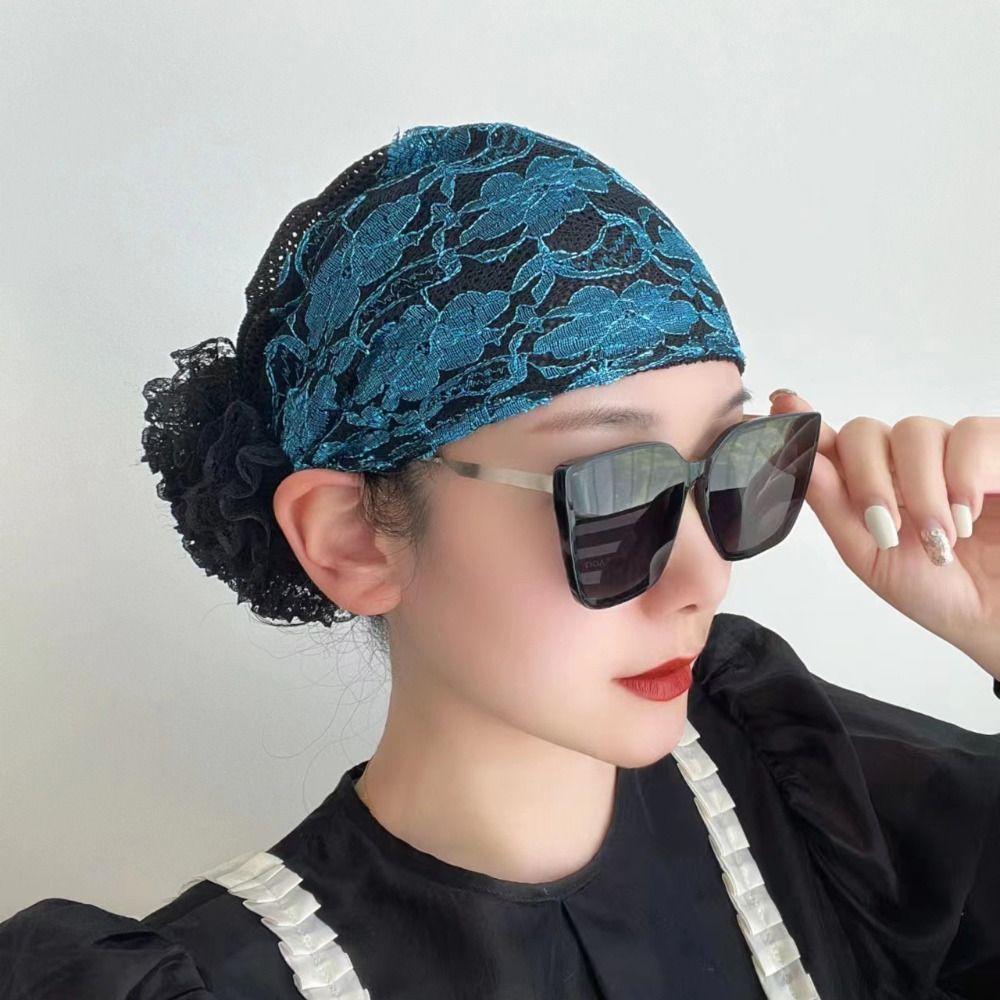 Дышащий платок на голову кружевной чехол для волос модная шапка-бини для женщин