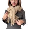 16 Colors SHINKA Cashmere Blend Fluffy Plain Solid Cashmere Touch Available Stole/Scarf, Large, Fringed, Cashmere, Women's, Simple, Winter,