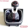 Ручка переключения передач в сборе для VW Golf 6 MK6 GTI GTD R20 2009-2013 5 6-ступенчатая механическая ручка рычага переключения передач на автомобиль, накладка на рычаг, чехол