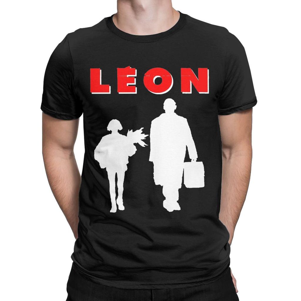 Humor Leon The Professional T-Shirt Men Crew Neck Pure Cotton T Shirts Movie Short Sleeve Tee Shirt Gift Idea Tops