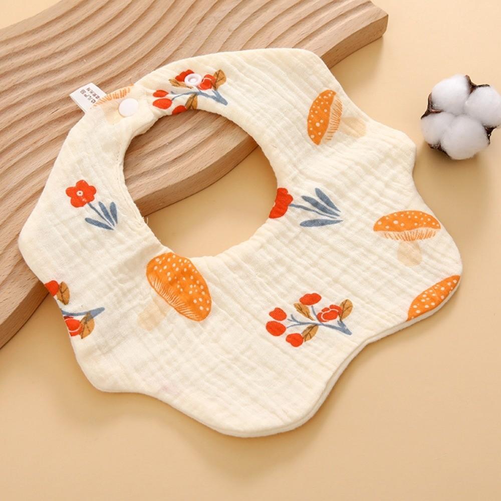 Soft Cotton Baby Bib 6 Layer Feeding Bib Adjustable Kids Saliva Towel Newborn