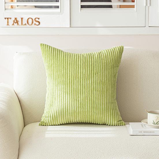 Плюшевая наволочка с полосатой текстурой, однотонная наволочка для украшения дивана, наволочка для подушки для гостиной, спальни, наволочка для подушки на сиденье автомобиля