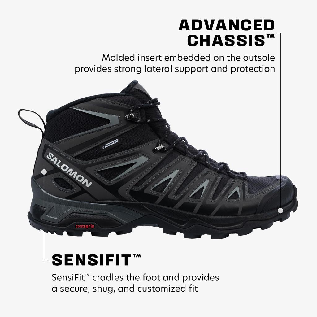 Кроссовки для походов X Ultra Pioneer MID CSWP L41671100 см [Salomon] Черный/Магнит/Monument 26.0