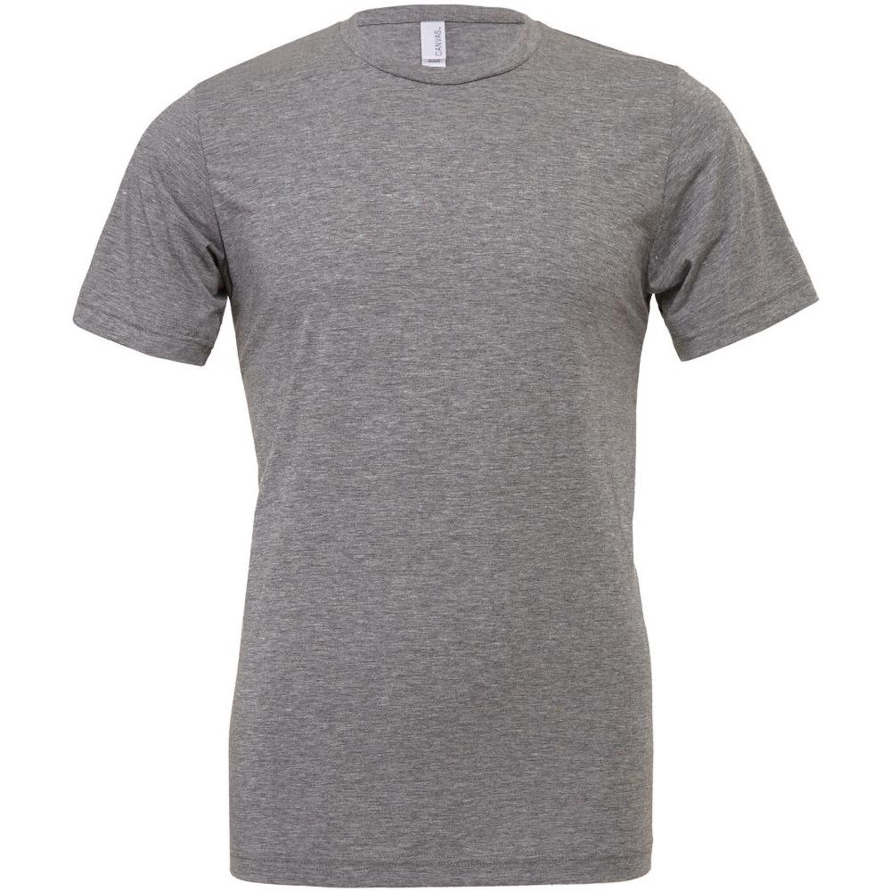 Canvas Mens Triblend Crew Neck Plain Short Sleeve T-Shirt