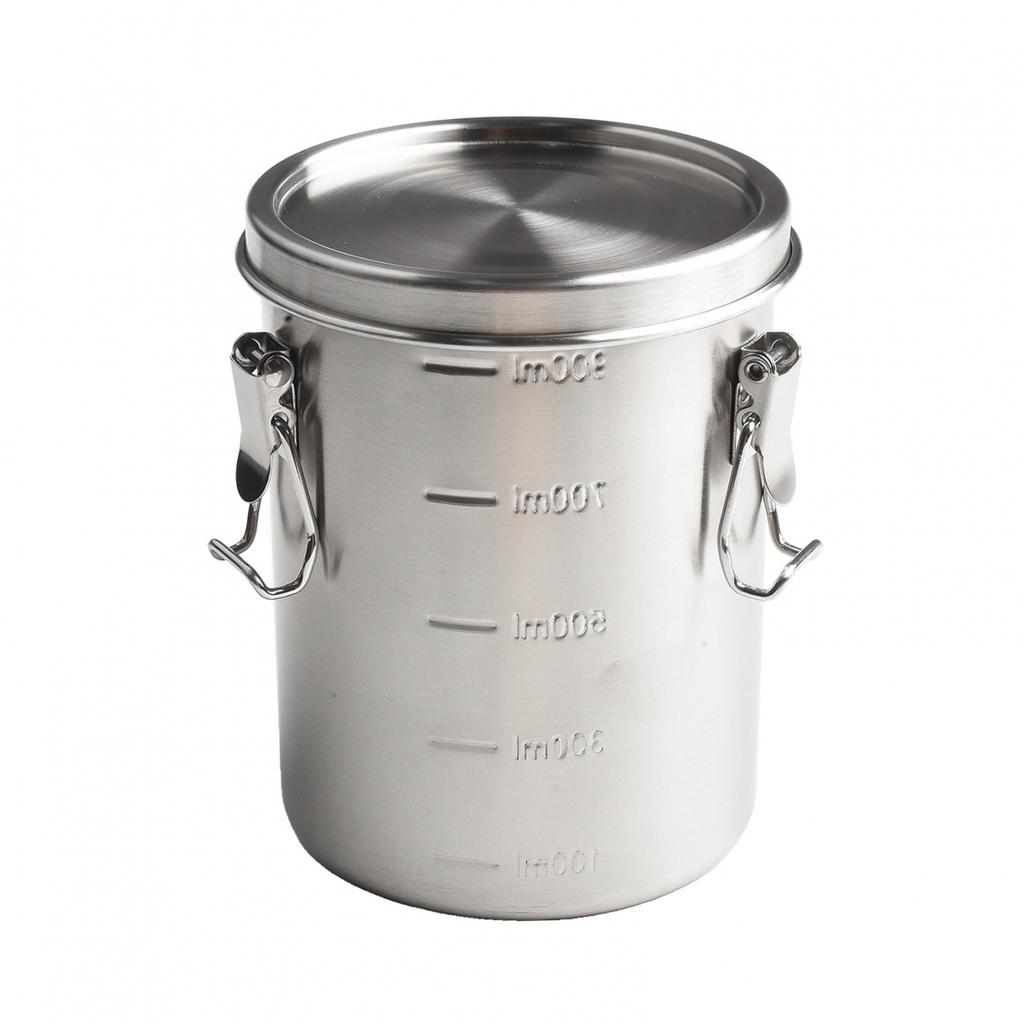 Stainless Steel Storage Canister with Airtight Design for Kitchen Use