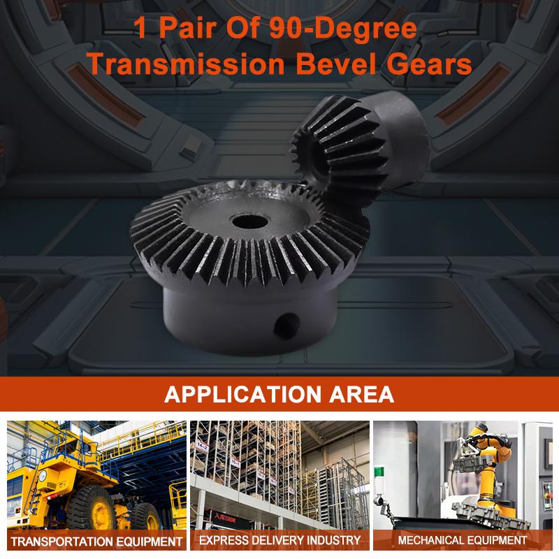1 Pair Of 90-Degree Transmission Bevel Gears 1M15 Teeth + 30 Teeth Process Hole 6mm Precision Bevel Gear Ratio 1:2