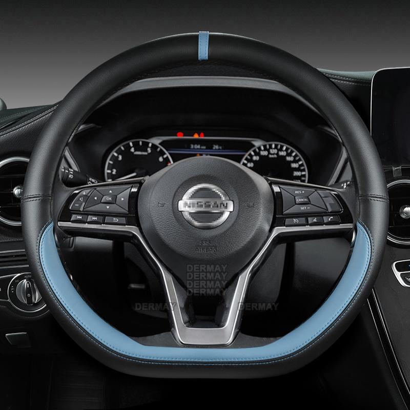 For Nissan Qashqai J10 J11 J12 2006~ Dualis Rogue Sport PU Leather Car Steering Wheel Cover Fast Shipping Auto Accessories