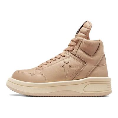 Кроссовки Rick Owens x DRKSHDW TURBOWPN Mid Cave Унисекс Коричневый Черный Белый A06757C