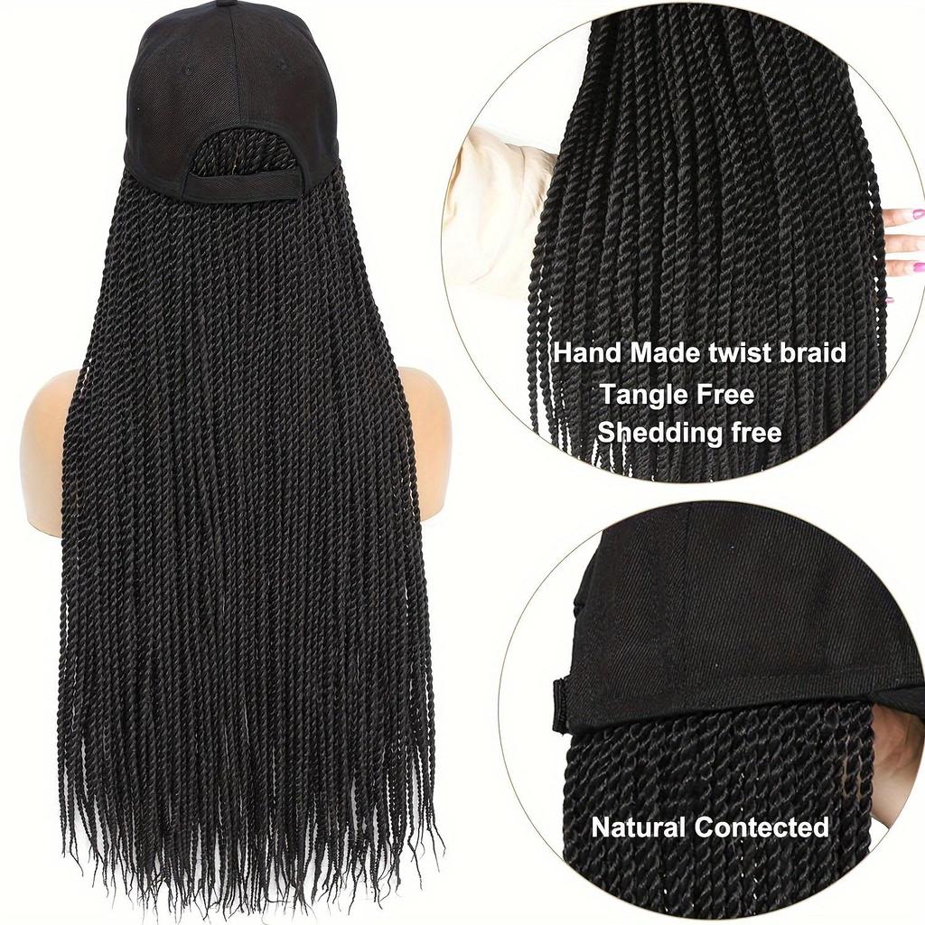 Стильный парик для бейсболки «Elegant Ombre» с косами длиной 28 дюймов — синтетические наращенные волосы для женщин, от черного до коричневого цвета