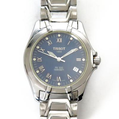 Б/у Рабочее состояние Хорошее состояние TISSOT PR100 Мужские кварцевые наручные часы Tissot оригинальный ремешок из нержавеющей стали