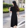 Women's Elegant Short Sleeve Midi Dress