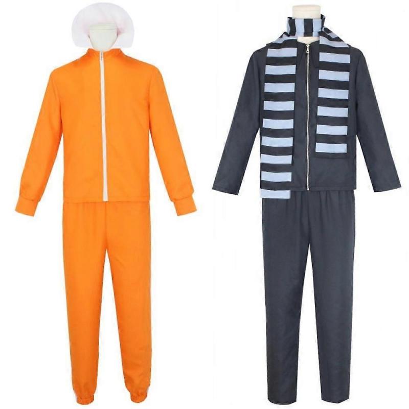 Despicable Me Victor Gru Cosplay Costume Minion Movie Halloween Party Performance Outfit Adult Kids Dress Up Multiple Sizes