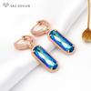 Fashion Luxury Elegant Oval Egg Shape Crystal Drop Earrings For Women Wedding Party Jewelry Gift Cubic Zirconia Eardrop