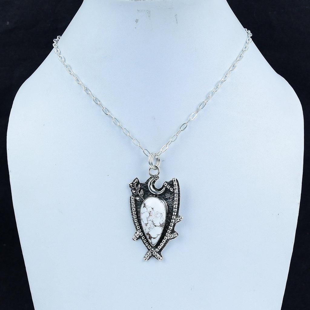 Natural Wild Horse Jasper Gemstone Silver Pendant in 925 Sterling Silver- Handmade Design, Everyday Wear Jewelry, Unique Pendant Easter Gift