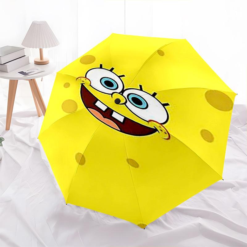 1 шт. Губка Боб Квадратные Штаны Автоматический Открывающийся Закрывающийся Зонт Ветрозащитный Купол, Кнопка Автоматического Открытия Закрытия10185