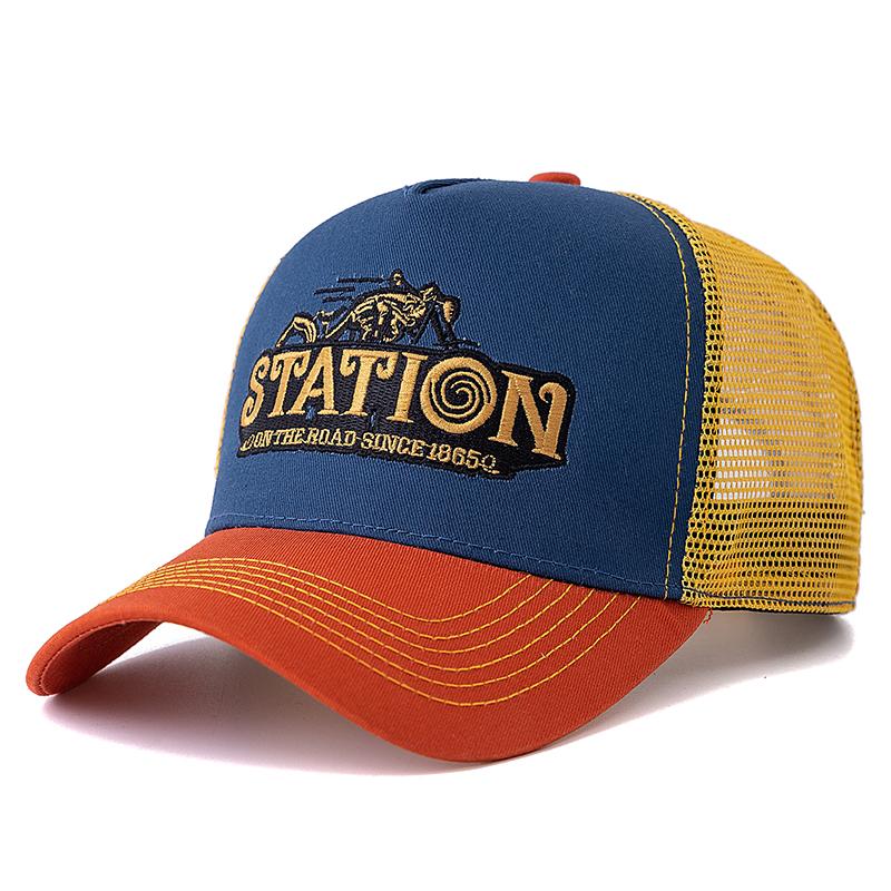 Унисекс сетчатая кепка дальнобойщика летняя дышащая кепка с вышитым буквенным узором уличная бейсболка