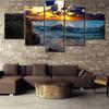 Canvas Wall Art 5 Piece Prints Sea Sunset Landscape Posters Modern Home Decor Modular Pictures Living Room Decoration Paintings No Frame