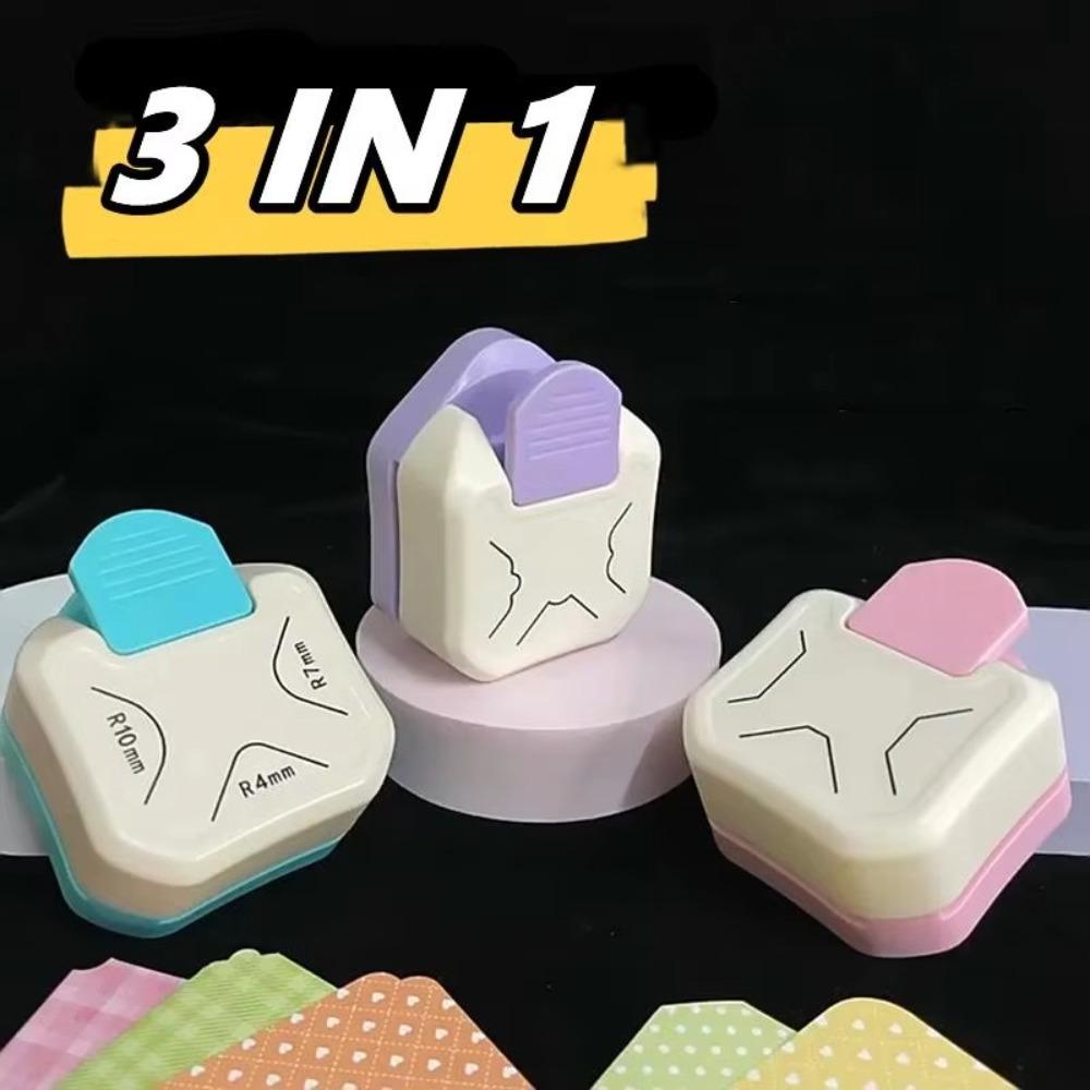 for DIY Paper Card Tag Punch Corner Rounder 3 in 1 Label Punch New Cutter Paper